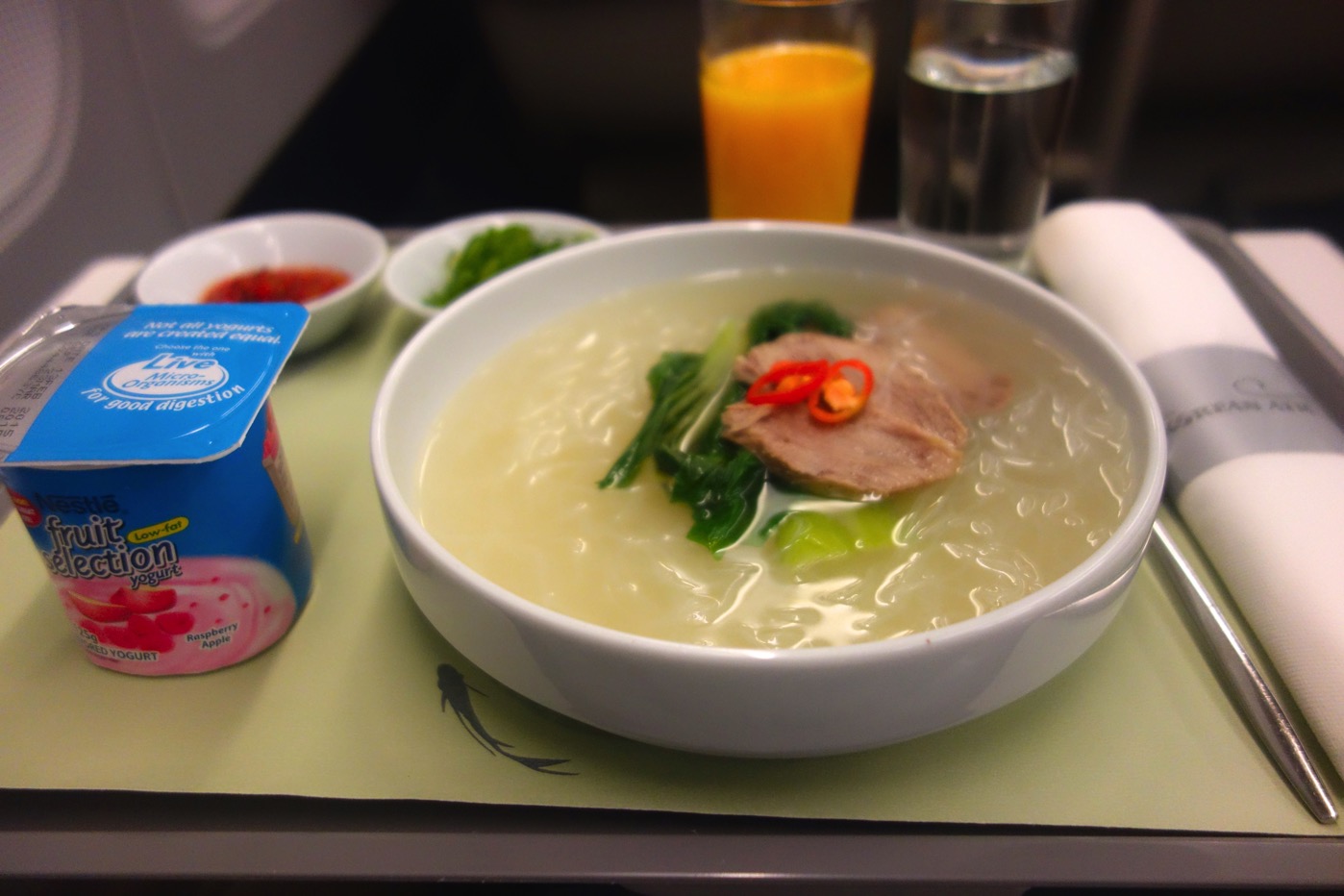 大韓航空 ビジネスクラス 機内食