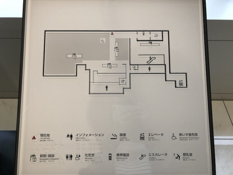 福岡空港国内線ターミナルANA LOUNGE案内図